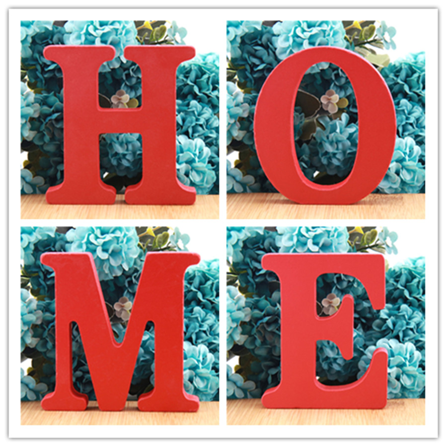Letter S Art Craft - 1Pc 10CMX10CM สีแดงศิลปะหัตถกรรมฟรียืนหัวใจงานแต่งงาน Decor ตัวอักษรไม้ตัวอักษรภาษาอังกฤษ DIY