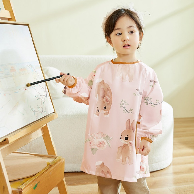 Art Craft For Preschoolers - เสื้อกันเปื้อนเด็กแบบกันน้ำ แขนยาว เหมาะสำหรับเรียนศิลปะ อนุบาล ทำอาหาร งานฝีมือ