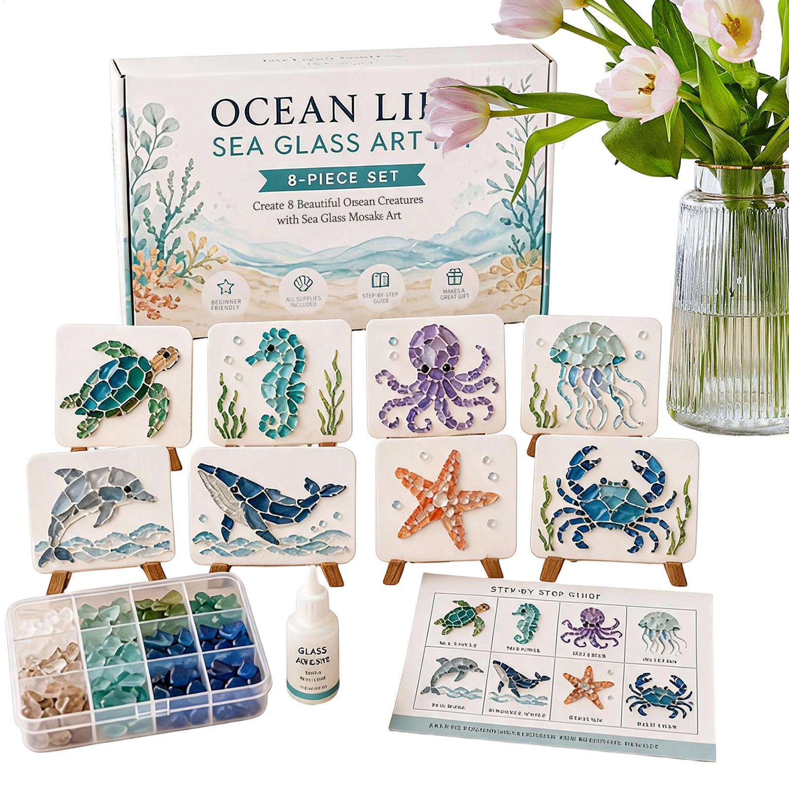 Art Craft Gifts For Adults - ชุดงานฝีมือโมเสกสวนดอกไม้ DIY สไตล์คอทเทจคอร์ ดอกไม้ป่า สวนแมลง อุปกรณ์ทำโมเสก