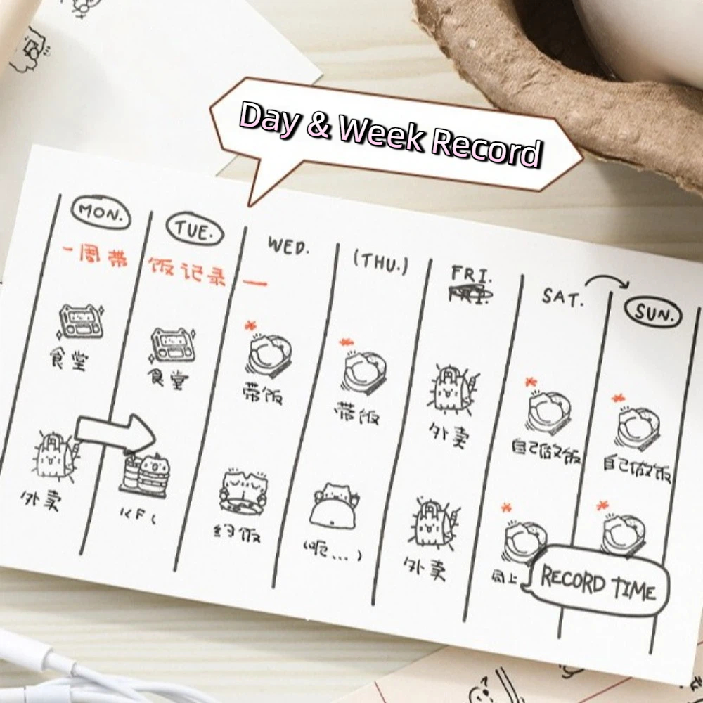 Rubber Stamp Blank - แสตมป์ลายแมวน่ารัก 6 ชิ้น ชุดลายชีวิตประจำวัน ขนาดเล็ก สำหรับงาน