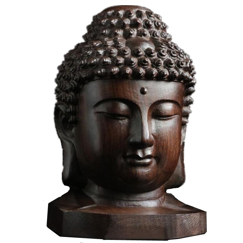 Art Craft India - พระศากยมุนีพระพุทธเจ้าทำจากไม้มะฮอกกานี ขนาด 6 ซม. งานฝีมือศิลปะอินเดีย จำนวน