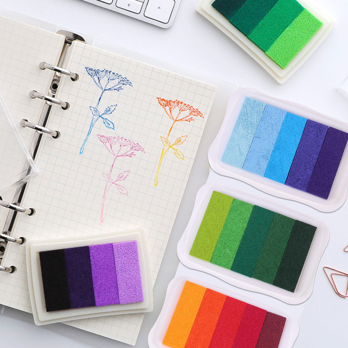 Art Craft Easy With Paper - แผ่นหมึกไล่เฉดสี 5 สี ชนิดน้ำ แห้งเร็ว ทำความสะอาดง่าย