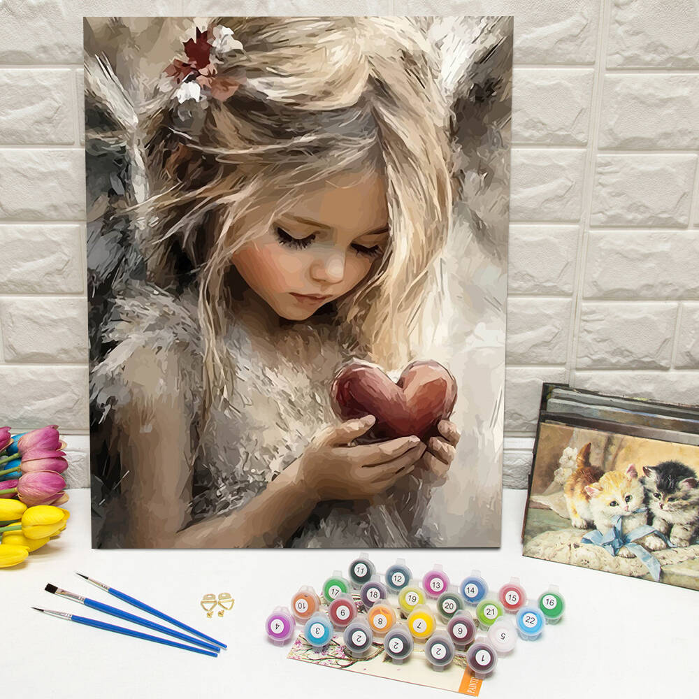 Art Craft Gifts For Adults - ภาพวาดสีน้ํามันโดยตัวเลขภูมิทัศน์ภูเขา DIY ภาพวาดดิจิตอลบ้านต้นไม้ภาพ Artcraft บนผ้าใบ Handpainted