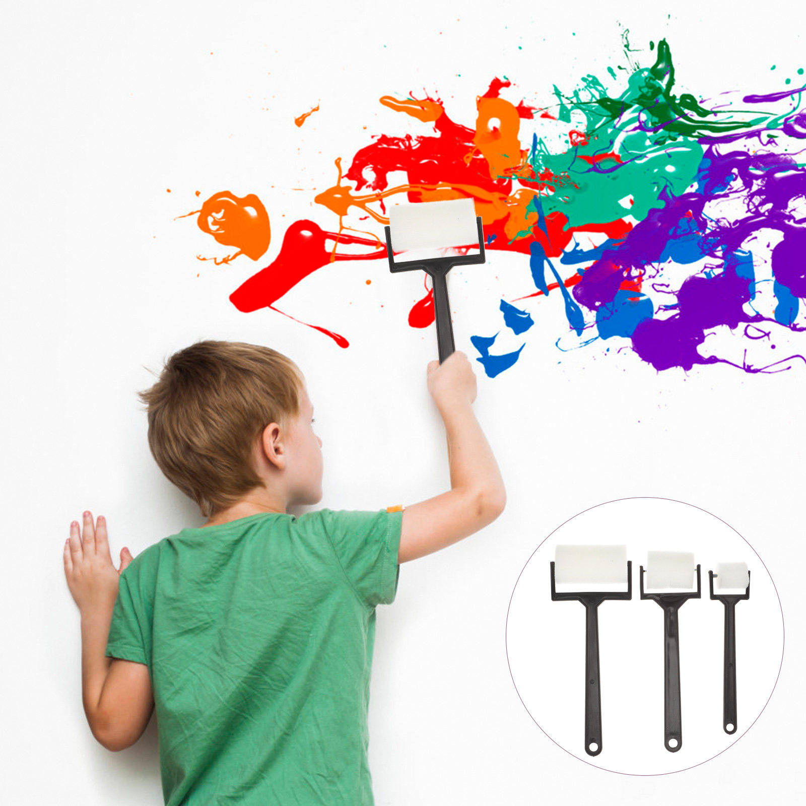 Art Craft For Preschoolers - ชุดแปรงฟองน้ำสำหรับวาดภาพ 15 ชิ้น ขนาดกะทัดรัด ทำความสะอาดง่าย อุปกรณ์งานฝีมือสำหรับเด็กก่อนวัยเรียน