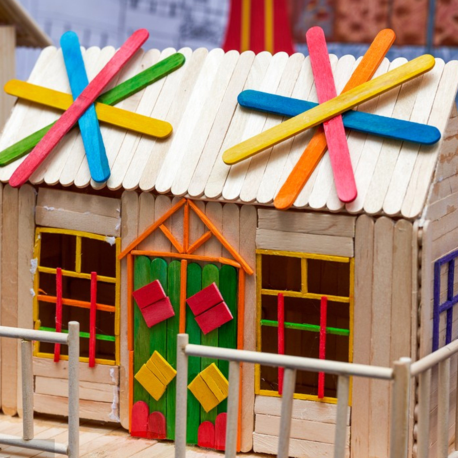 Art Craft Jumbo - ไม้คนไอศกรีมสีสันสดใส 200 ชิ้น ไม้คนงานฝีมือขนาดใหญ่ สำหรับงาน DIY