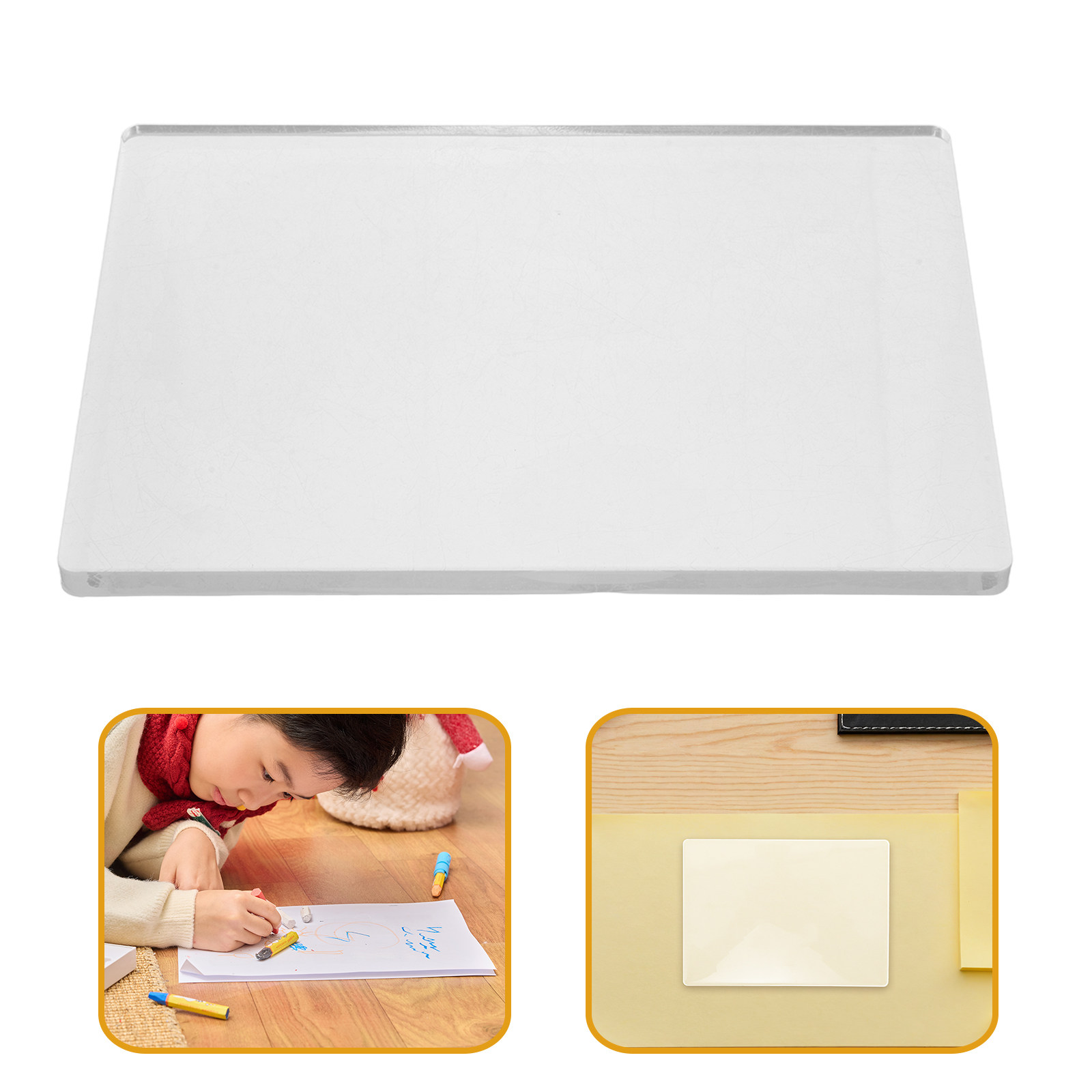 Art Craft Board - แผ่นเจลใสขนาด 20x25 ซม. สำหรับงานศิลปะและงานฝีมือ แผ่นพิมพ์เจลแบบยืดหยุ่นไม่ติดวัสดุ ใช้สำหรับงานพิมพ์ผสมและงาน
