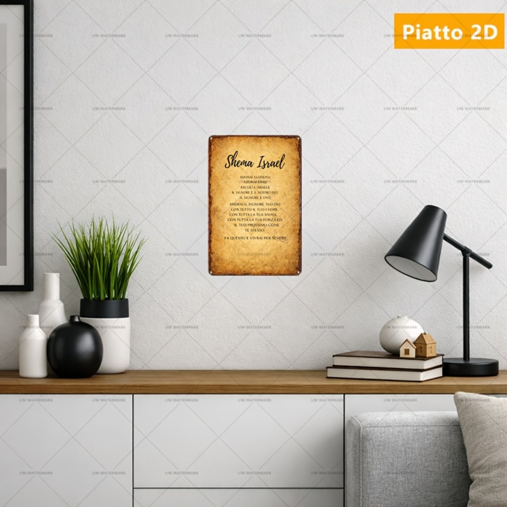 Art & Craft Paper Ideas - CIFBUY ป้ายโลหะอลูมิเนียมลายพระคัมภีร์ฮีบรู ขนาด 8x8 นิ้ว กันน้ำ
