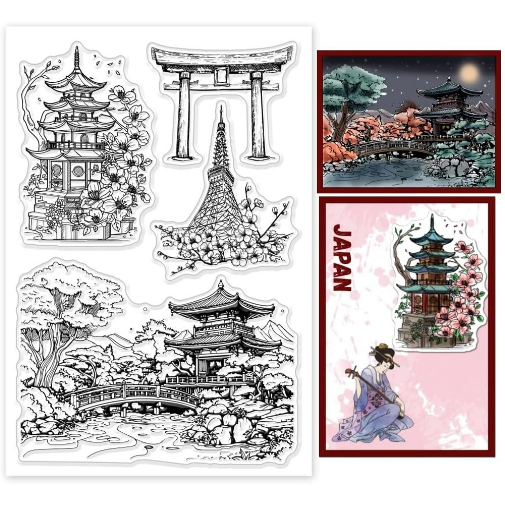 1 แผ่นภูมิทัศน์ล้างแสตมป์ Park - Rubber Stamp Blank บทวิจารณ์และราคา