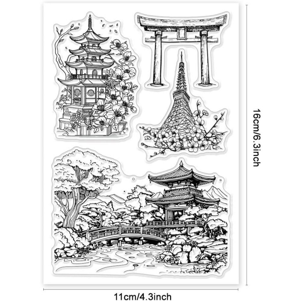 1 แผ่นภูมิทัศน์ล้างแสตมป์ Park - Rubber Stamp Blank บทวิจารณ์และราคา