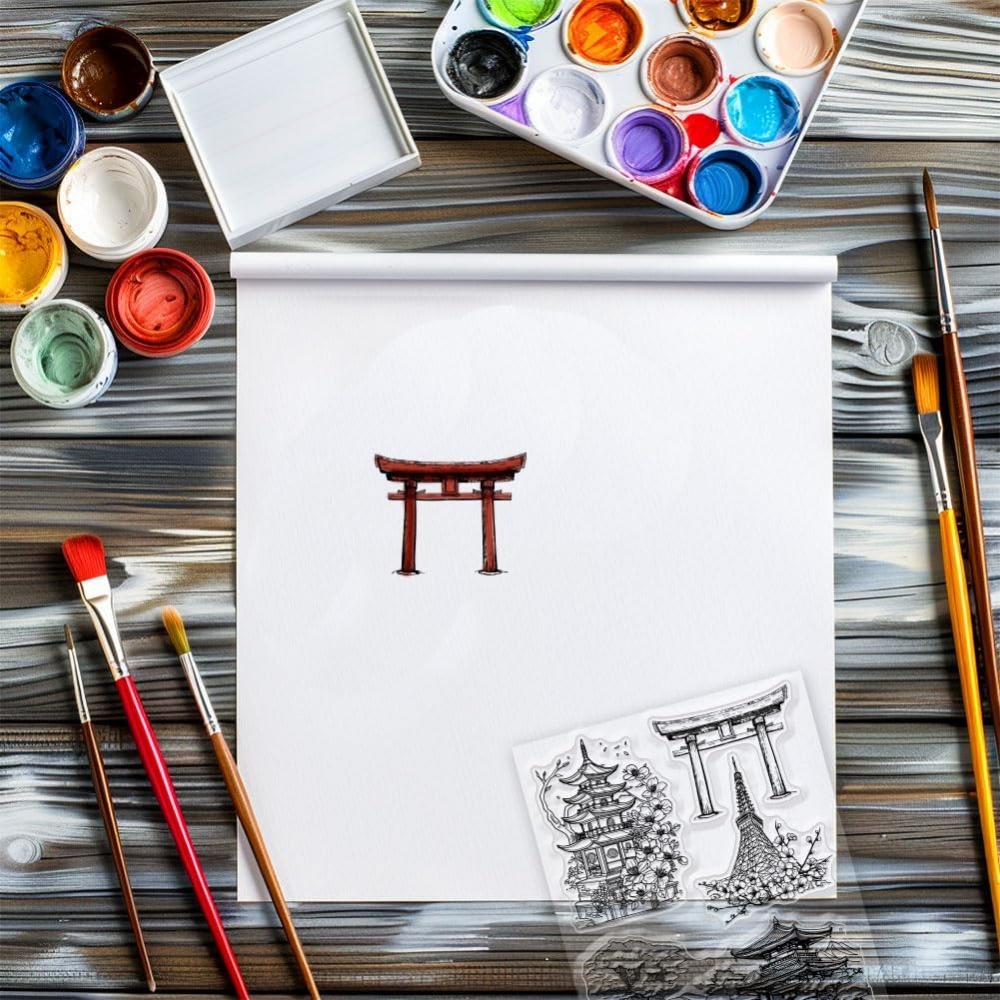 1 แผ่นภูมิทัศน์ล้างแสตมป์ Park - Rubber Stamp Blank บทวิจารณ์และราคา