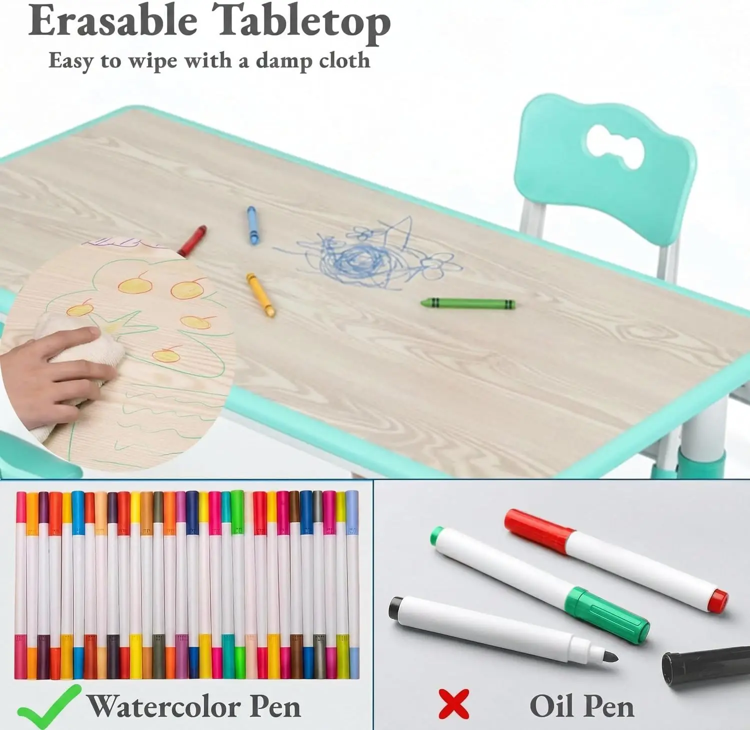 ชุดโต๊ะและเก้าอี้สำหรับเด็ก 6  - Art Craft For Preschoolers บทวิจารณ์และราคา