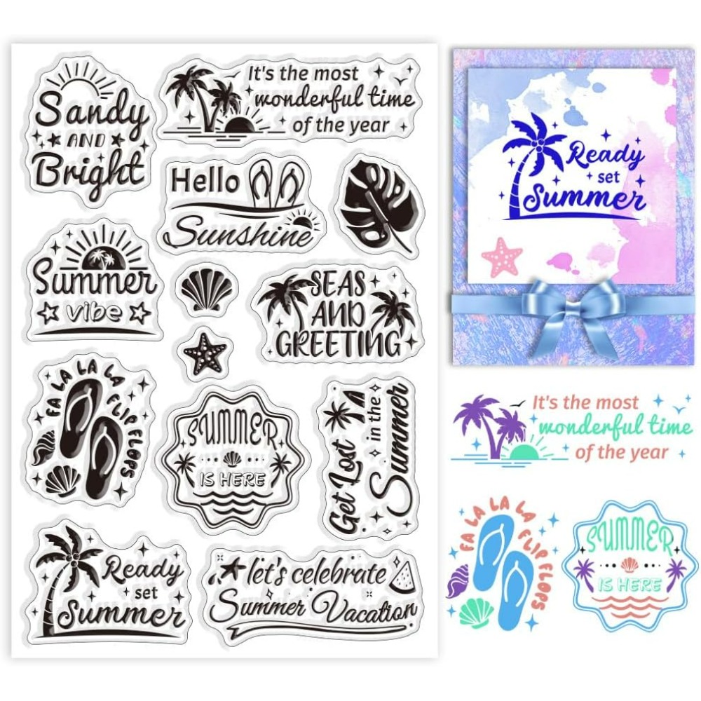 ฤดูร้อนข้อความล้างแสตมป์เปลือก - Rubber Stamp Blank บทวิจารณ์และราคา