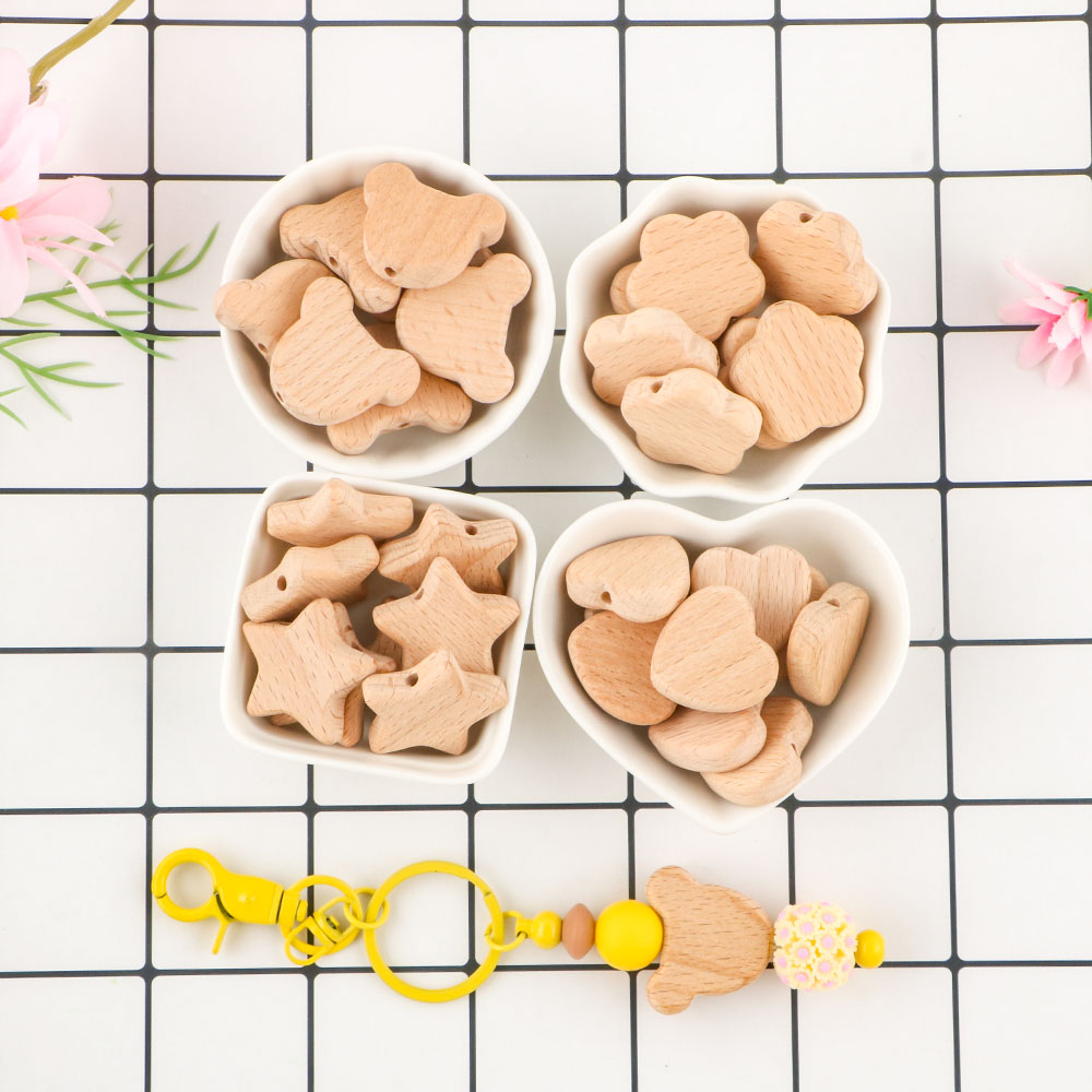 Kovict 15 ชิ้นไม้บีชหมีดอกไม้ร - Art Craft Handmade บทวิจารณ์และราคา