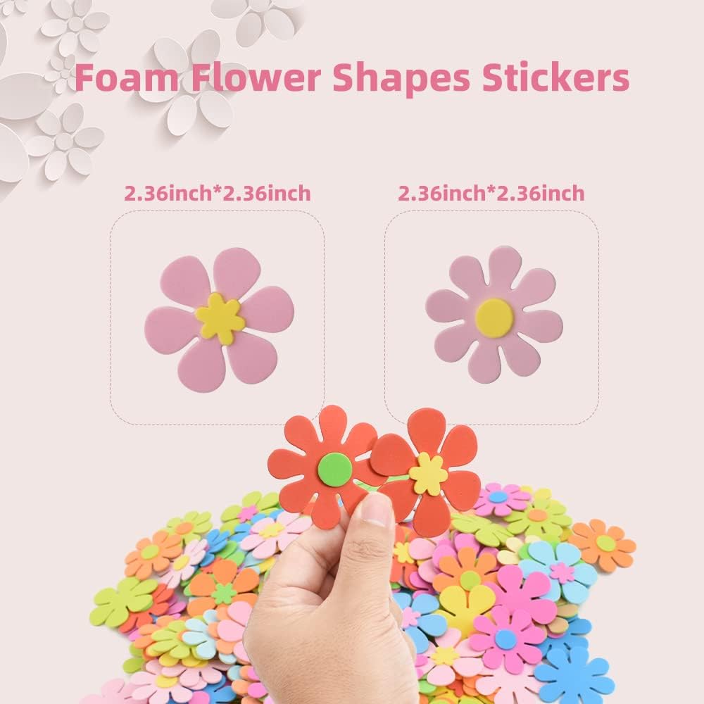 สติกเกอร์รูปดอกไม้โฟม 160 ชิ้น - Art Craft Handmade บทวิจารณ์และราคา