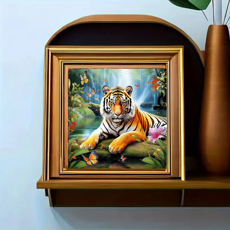 ชุดภาพวาดเพชรไทเกอร์คิง 1 ชุด, - Art Craft Animals บทวิจารณ์และราคา