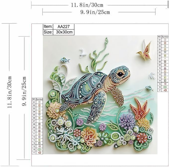 ชุดภาพวาดเพชรรูปเต่าทะเลสำหรับ - Art Craft Animals บทวิจารณ์และราคา