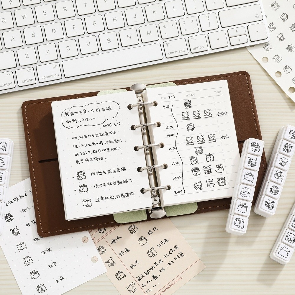 แสตมป์ลายแมวน่ารัก 6 ชิ้น ชุดล - Rubber Stamp Blank บทวิจารณ์และราคา