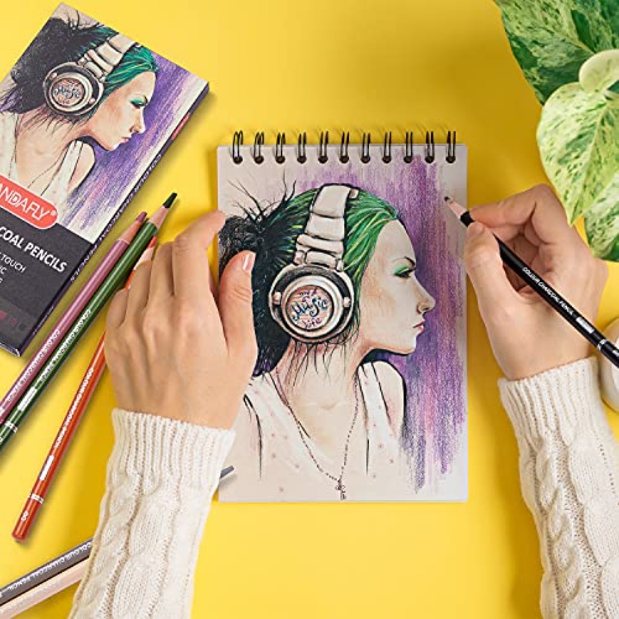 ชุดดินสอสีถ่านสำหรับวาดภาพระดั - Colored Pencil Professional บทวิจารณ์และราคา