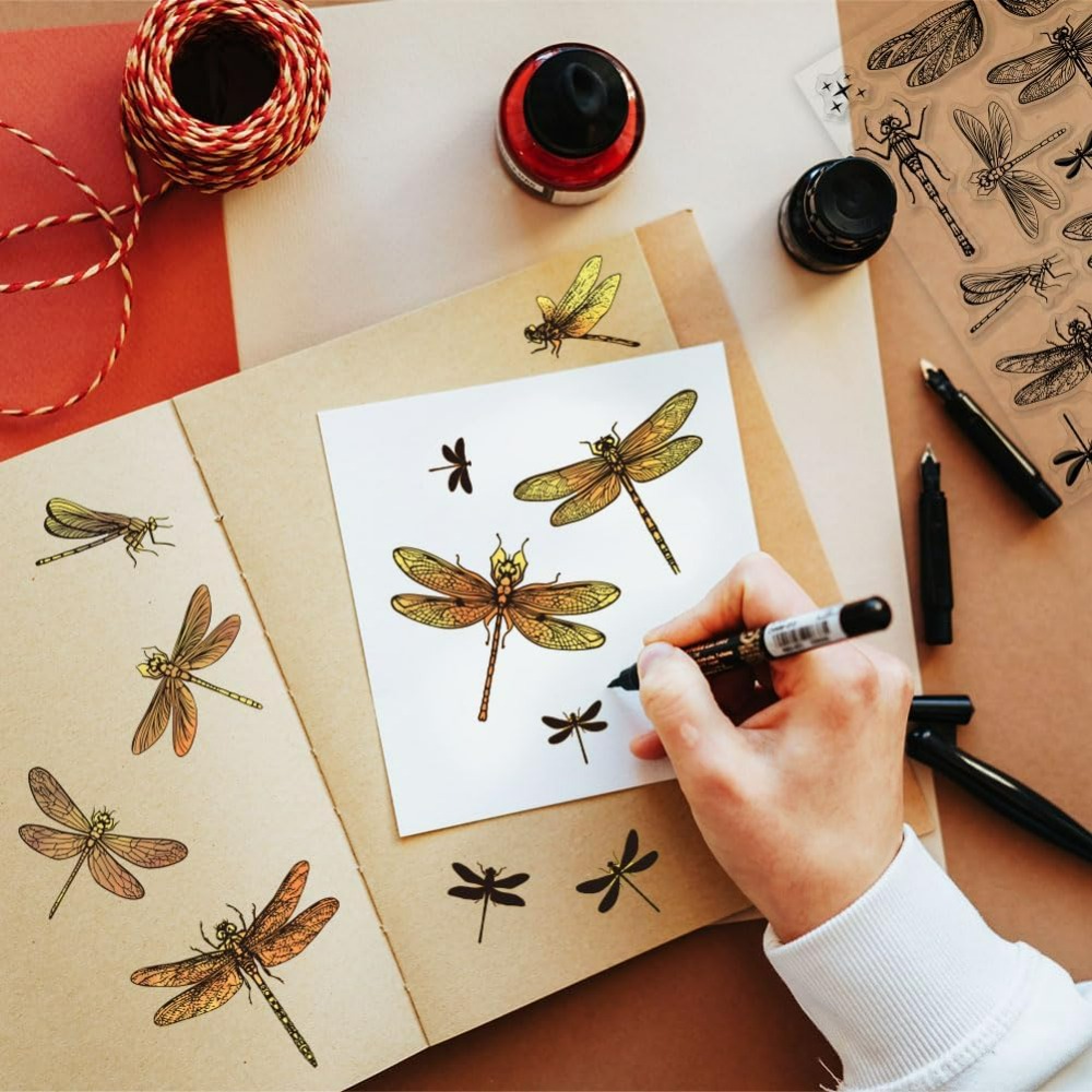 แสตมป์ใสรูปแมลงปอสำหรับสมุดภาพ - Rubber Stamp Blank บทวิจารณ์และราคา