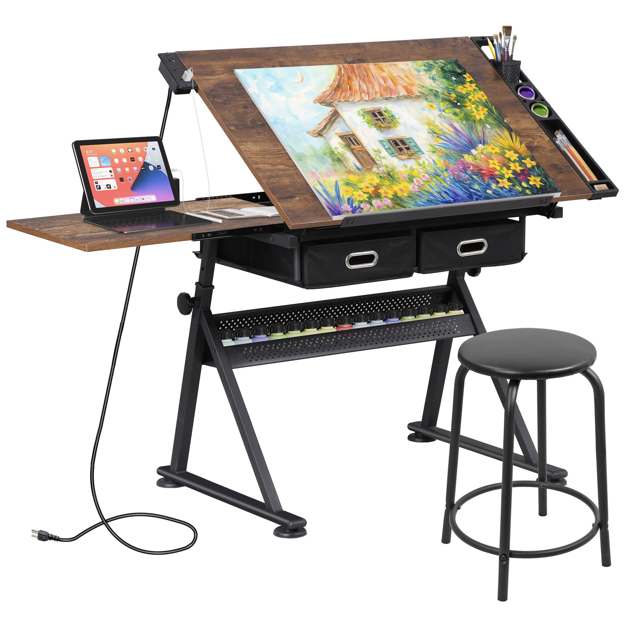 โต๊ะเขียนแบบปรับระดับได้พร้อมเ - Art Craft Us บทวิจารณ์และราคา