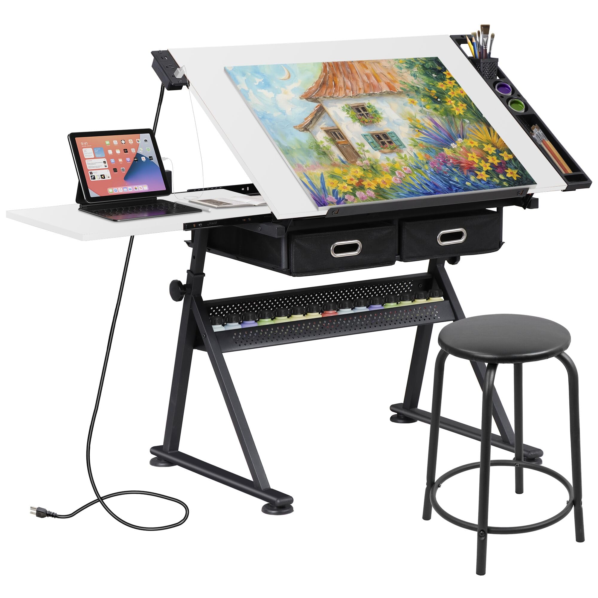โต๊ะเขียนแบบปรับระดับได้พร้อมเ - Art Craft Us บทวิจารณ์และราคา