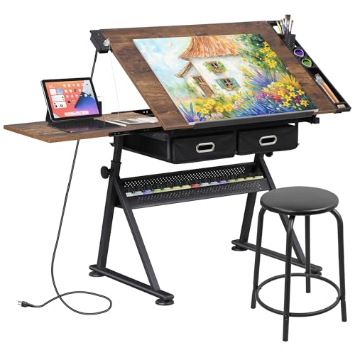 โต๊ะเขียนแบบปรับระดับได้พร้อมเ - Art Craft Us บทวิจารณ์และราคา