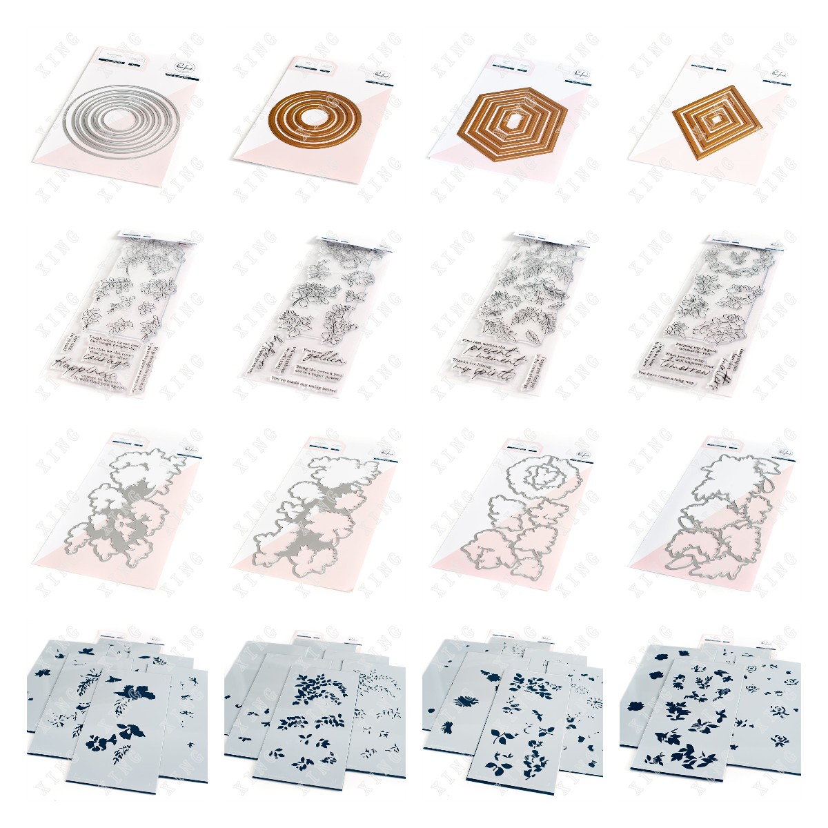แม่พิมพ์ตัดโลหะลายดอกไม้สีชมพู - Rubber Stamp Blank บทวิจารณ์และราคา