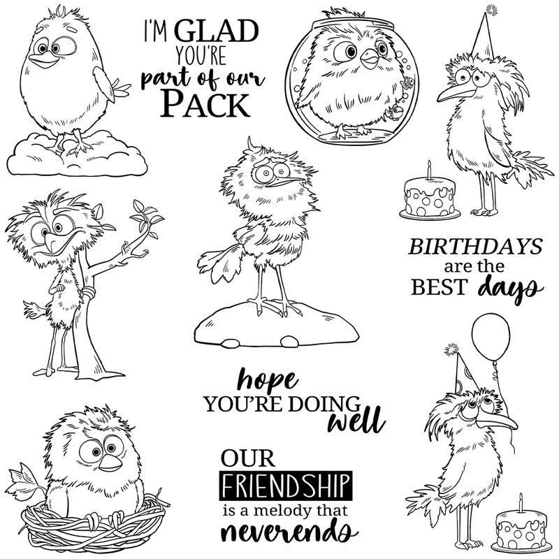 แม่พิมพ์ตัดรูปนกเคลื่อนไหวได้ต - Rubber Stamp Blank บทวิจารณ์และราคา