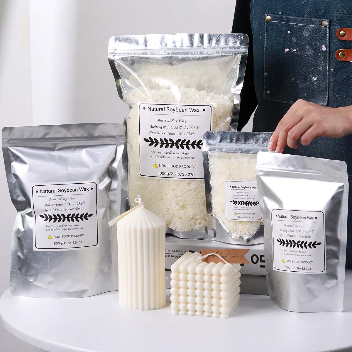 100/250/500/1000g ขี้ผึ้งถั่วเ - Candle Making Wax บทวิจารณ์และราคา