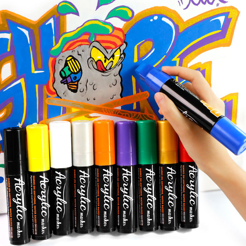 ปากกาอะคริลิคสีติดทนนาน 10 สี/ - Art Craft Jumbo บทวิจารณ์และราคา