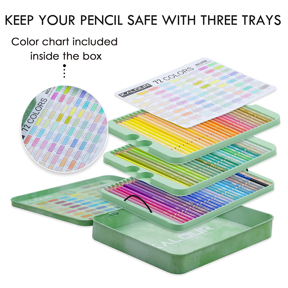 72 ชิ้น มาการองสีดินสอสีพาสเทล - Colored Pencil Professional บทวิจารณ์และราคา