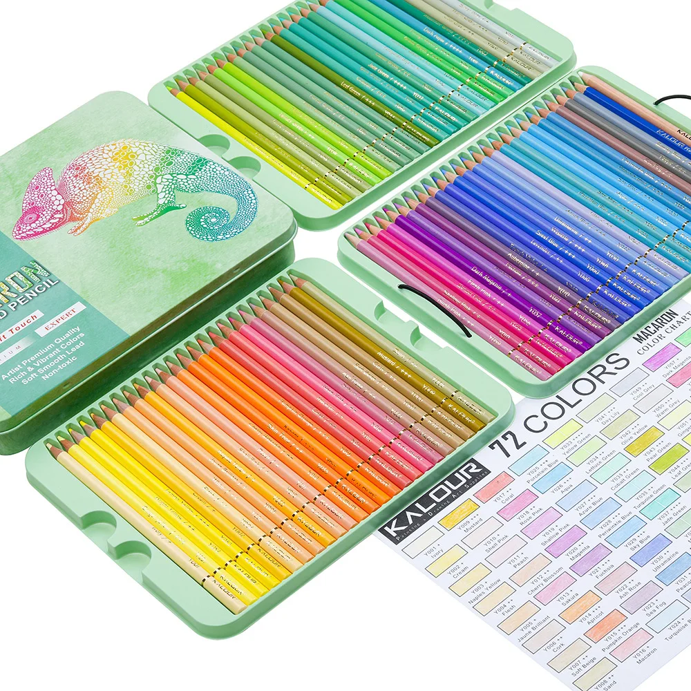 72 ชิ้น มาการองสีดินสอสีพาสเทล - Colored Pencil Professional บทวิจารณ์และราคา