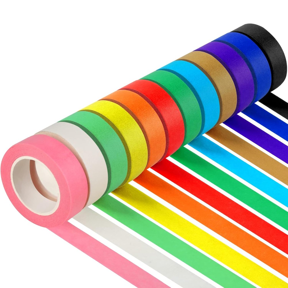 เทปสี 12 ม้วน ขนาด 1.7 ซม. x 1 - School Of Art X Craft บทวิจารณ์และราคา