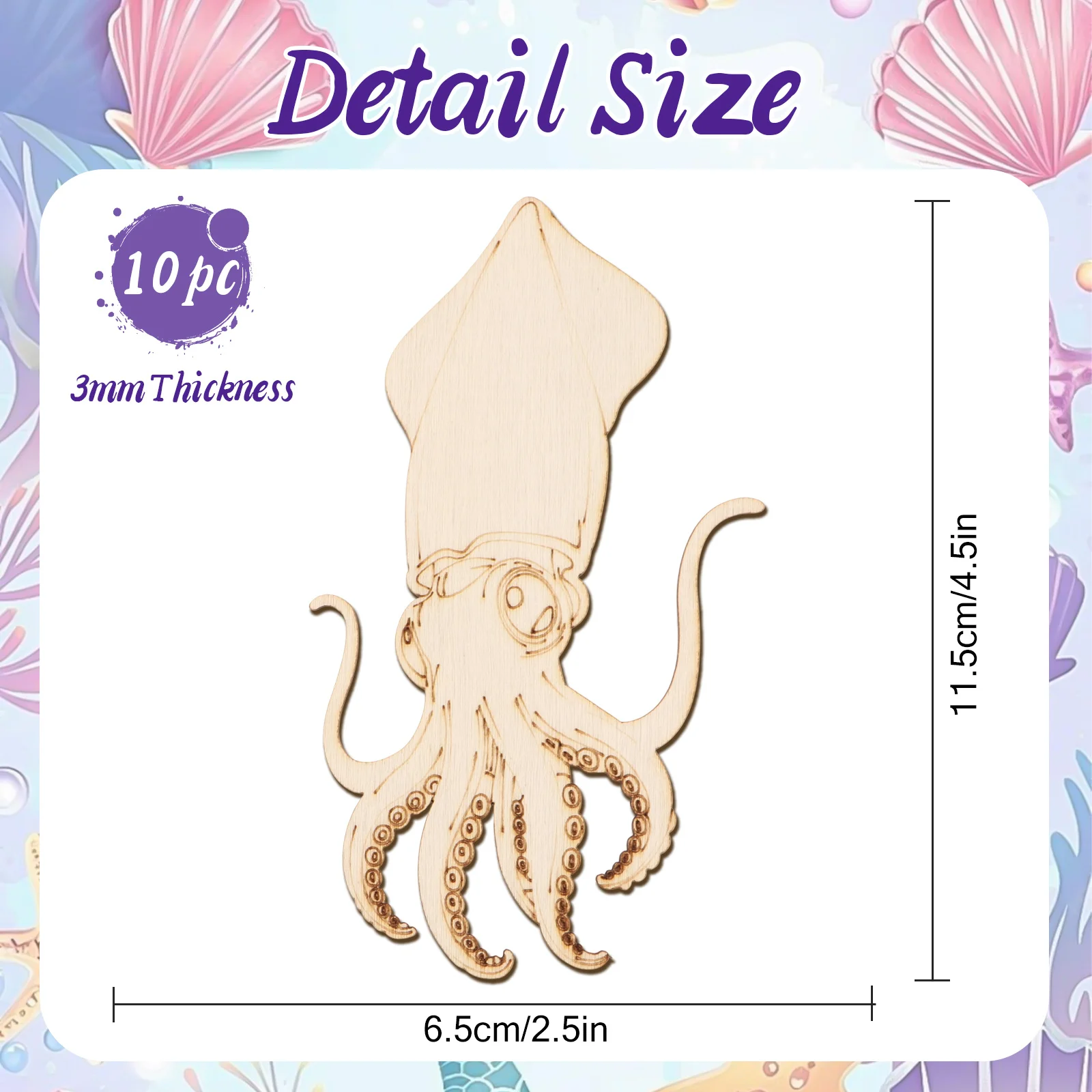 ชุดงานฝีมือไม้รูปปลาหมึกยักษ์  - Art Craft Us บทวิจารณ์และราคา