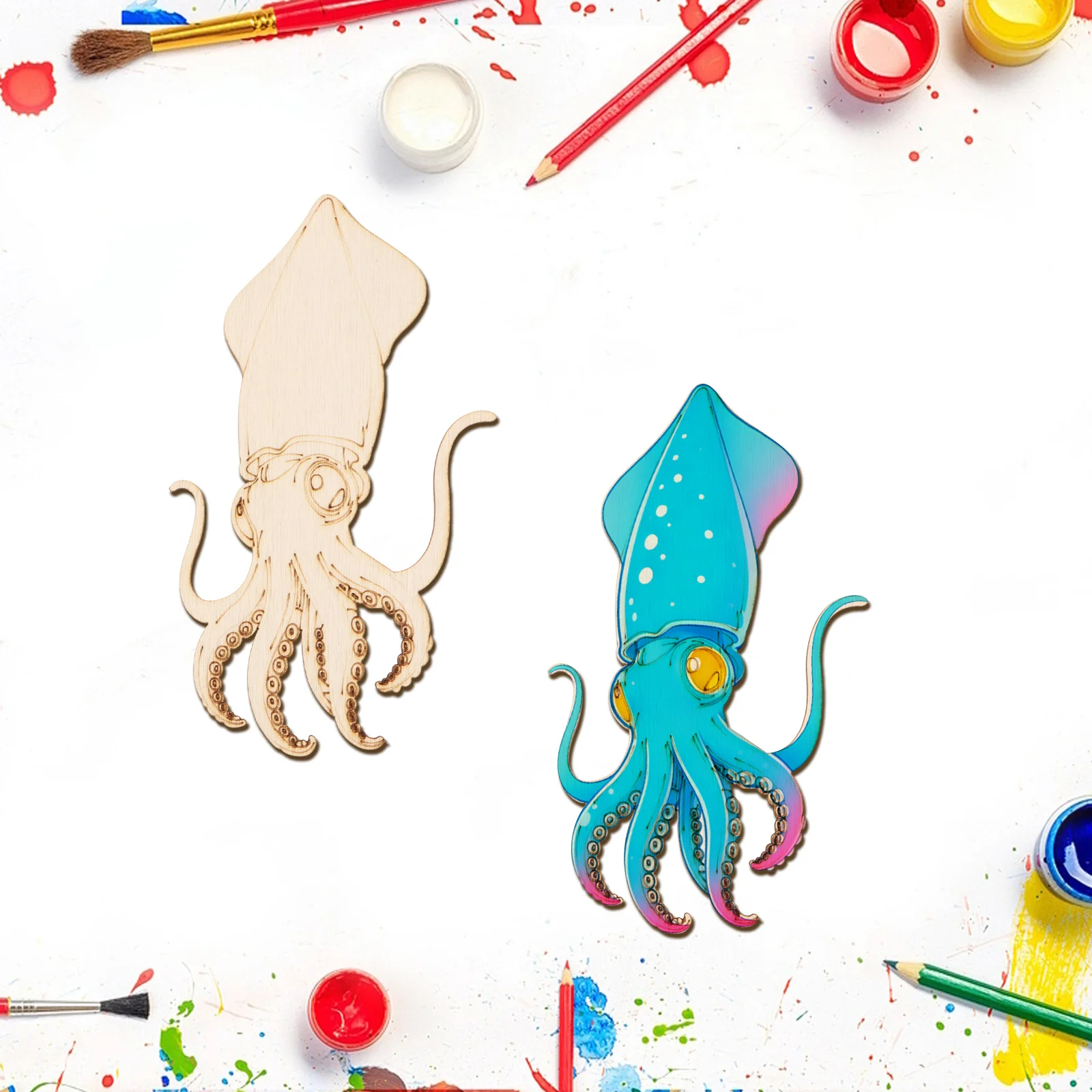 ชุดงานฝีมือไม้รูปปลาหมึกยักษ์  - Art Craft Us บทวิจารณ์และราคา
