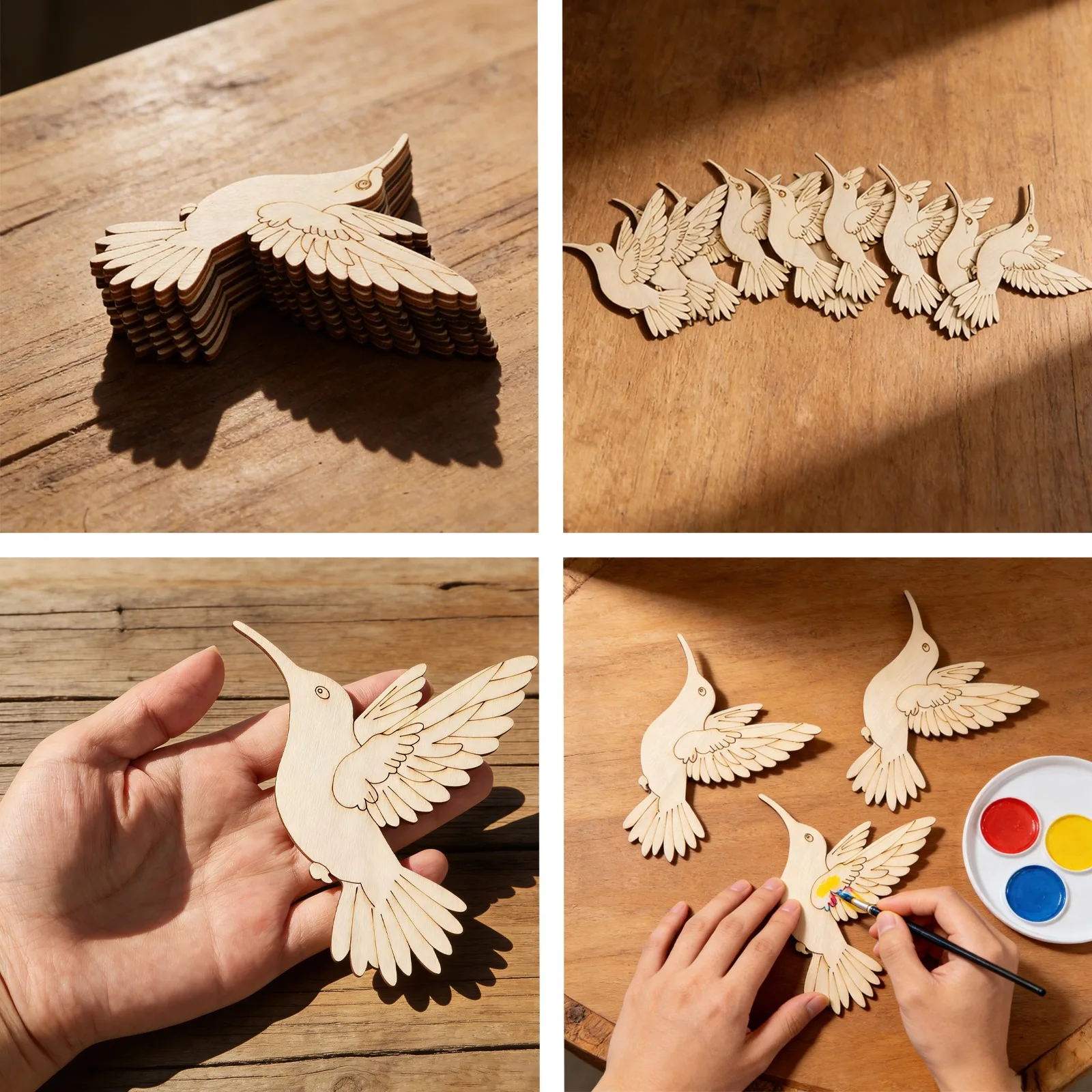 ชุดงานฝีมือไม้รูปสัตว์และนก 10 - Art Craft Us บทวิจารณ์และราคา