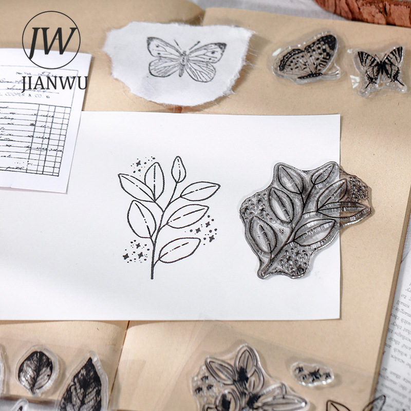 JIANWU Minimalist สีขาวโปร่งใส - Rubber Stamp Blank บทวิจารณ์และราคา