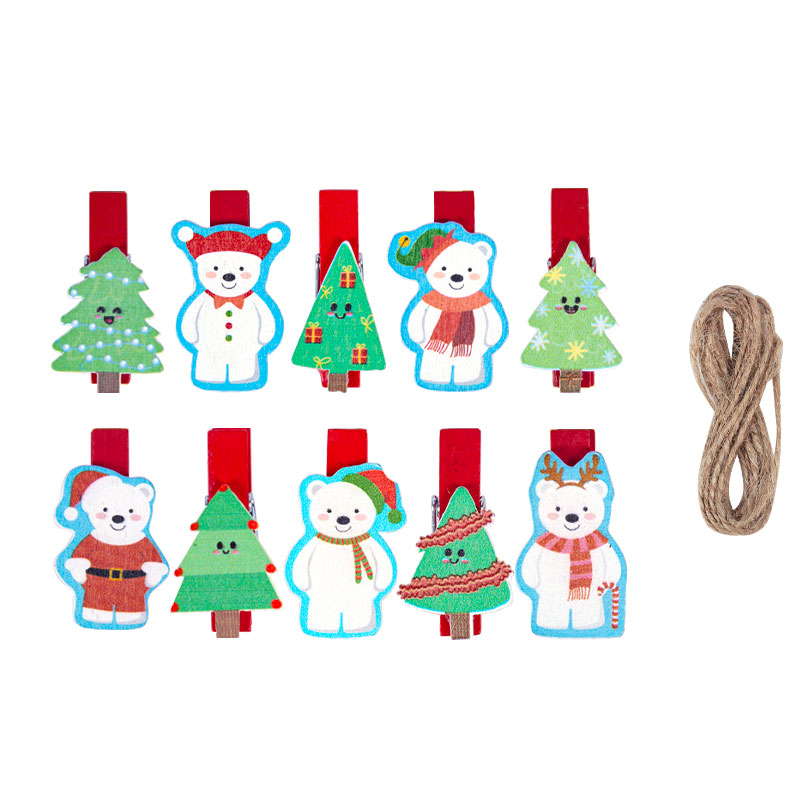 10/20ชิ้นที่หนีบแบบไม้คริสต์มา - Art And Craft Xmas Tree บทวิจารณ์และราคา
