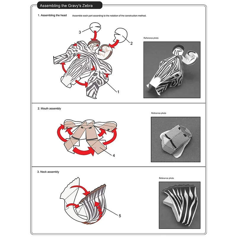 Zebra Origami Art Mini 3D พับก - Art Craft Zebra บทวิจารณ์และราคา