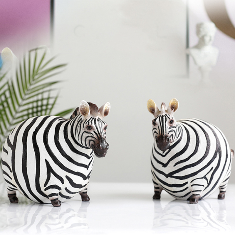 รูปปั้นม้าลายอ้วนน่ารักสไตล์นอ - Art Craft Zebra บทวิจารณ์และราคา