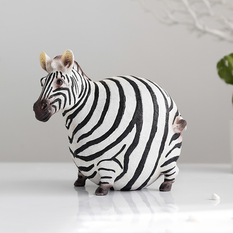 รูปปั้นม้าลายอ้วนน่ารักสไตล์นอ - Art Craft Zebra บทวิจารณ์และราคา