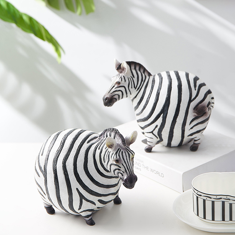 รูปปั้นม้าลายอ้วนน่ารักสไตล์นอ - Art Craft Zebra บทวิจารณ์และราคา