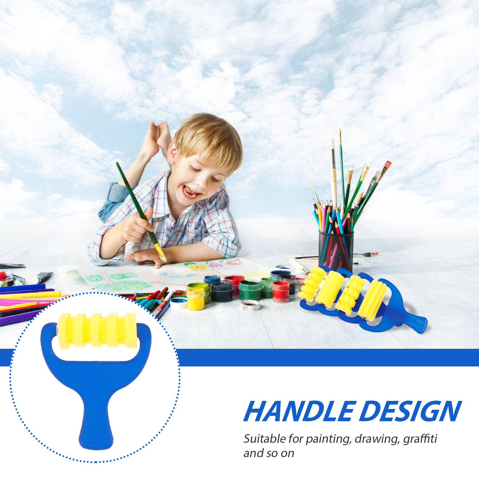 ชุดลูกกลิ้งทาสีฟองน้ำ 8 ชิ้น ล - Art Craft For Preschoolers บทวิจารณ์และราคา