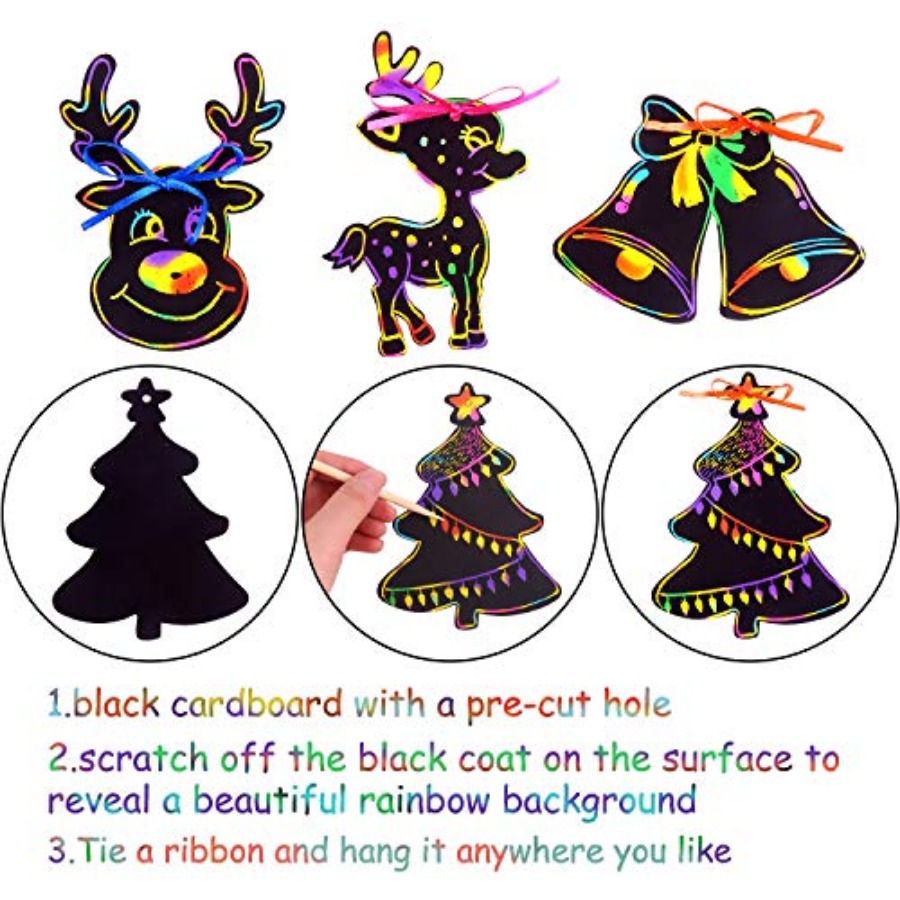 กระดาษขูดลายคริสต์มาส 96 ชิ้น  - Art And Craft Xmas Tree บทวิจารณ์และราคา