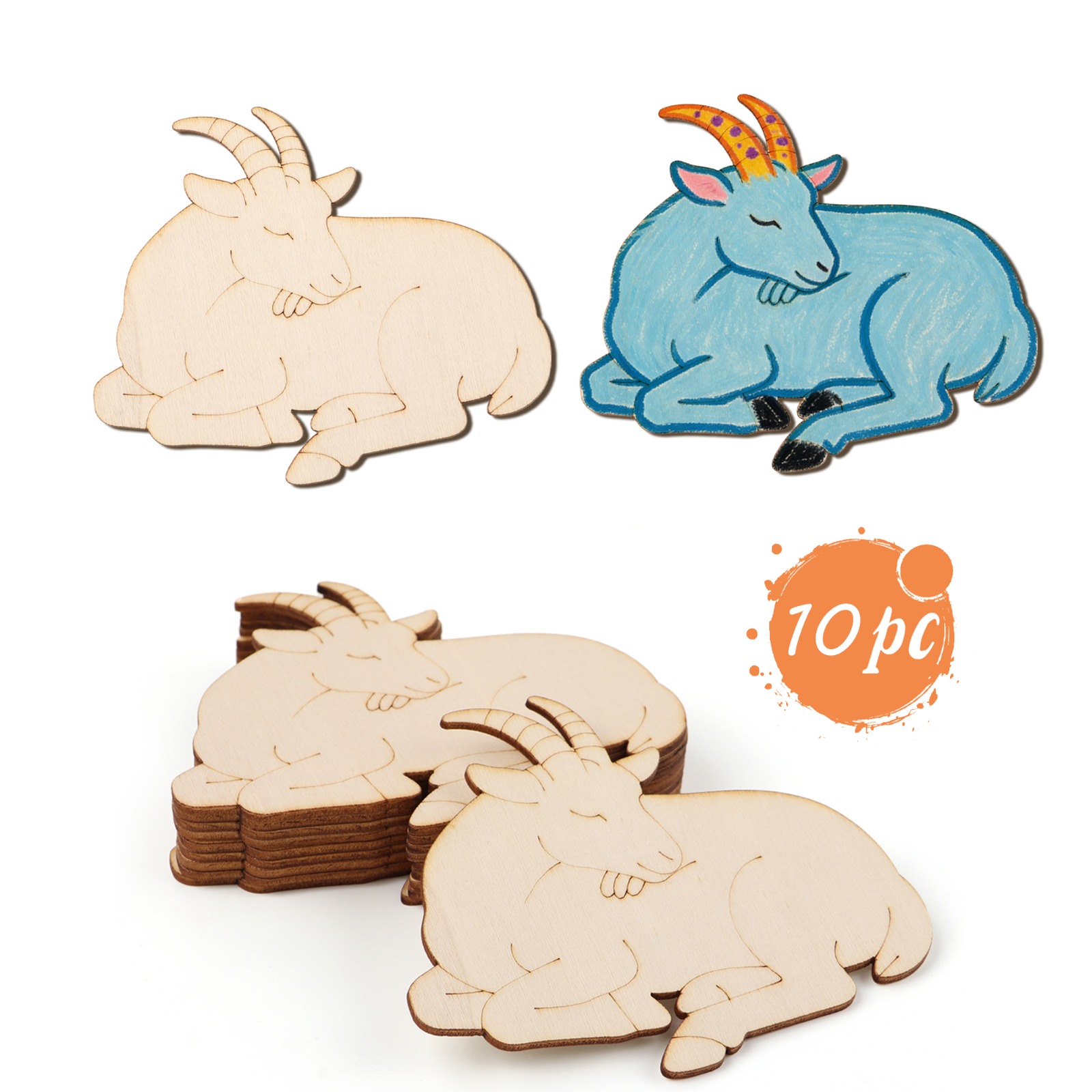 ชุดงานฝีมือไม้แกะสลักรูปแกะ 10 - Art Craft Us บทวิจารณ์และราคา
