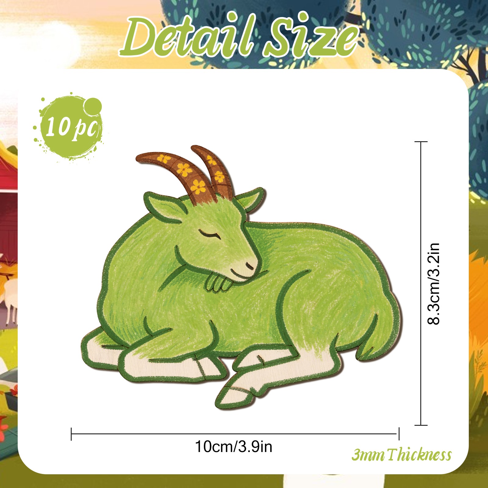 ชุดงานฝีมือไม้แกะสลักรูปแกะ 10 - Art Craft Us บทวิจารณ์และราคา